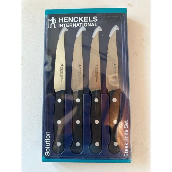New NIP Zwilling Henckles International Solution 4 Razor Sharp Steak Knife Set - Picture 2 of 3